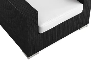 Bahamas Loungefåtölj utomhus i konstrotting - Svart - Products - Utemöbler & utemiljö - Loungemöbler - Loungestol utomhus