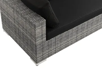 Bahamas utomhus L-soffa vänster 8-sits med fåtölj och bord med hylla - Grå - Products - Utemöbler & utemiljö - Loungemöbler - Loungeset & loungegrupp