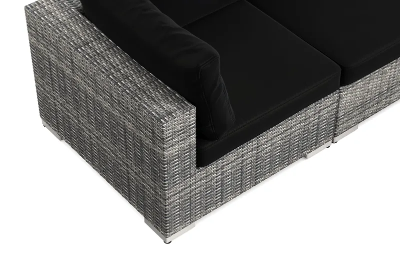 Bahamas utomhus soffgrupp 5-sits med två fåtöljer och bord - Grå - Products - Utemöbler & utemiljö - Loungemöbler - Loungeset & loungegrupp