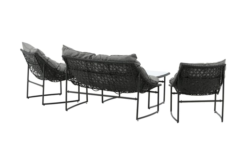 Tina Loungegrupp Utomhus 4-sits - Svart - Products - Utemöbler & utemiljö - Loungemöbler - Loungeset & loungegrupp