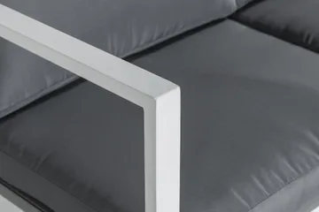 Tunis Loungegrupp Utomhus - 4-sits Loungeset Utemöbler för Uteplats - Vit / Gråa dynor - Products - Utemöbler & utemiljö - Loungemöbler - Loungeset & loungegrupp