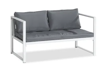 Tunis Soffgrupp - Vit / Gråa dynor - Products - Utemöbler & utemiljö - Loungemöbler - Loungeset & loungegrupp