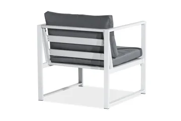 Tunis Soffgrupp - Vit / Gråa dynor - Products - Utemöbler & utemilj ö - Loungemöbler - Loungeset & loungegrupp