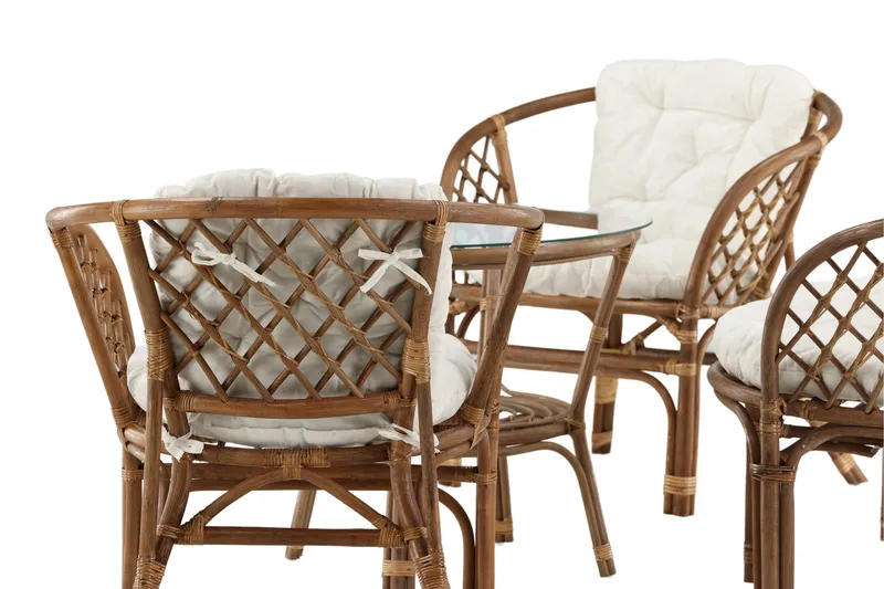 Wera Soffgrupp Utomhus 4-sits - Brun/Vit - Products - Utemöbler & utemiljö - Loungemöbler - Loungeset & loungegrupp