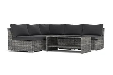 Wisconsin utomhus hörnsoffa 5-sits vändbar med öppet avslut, Grå