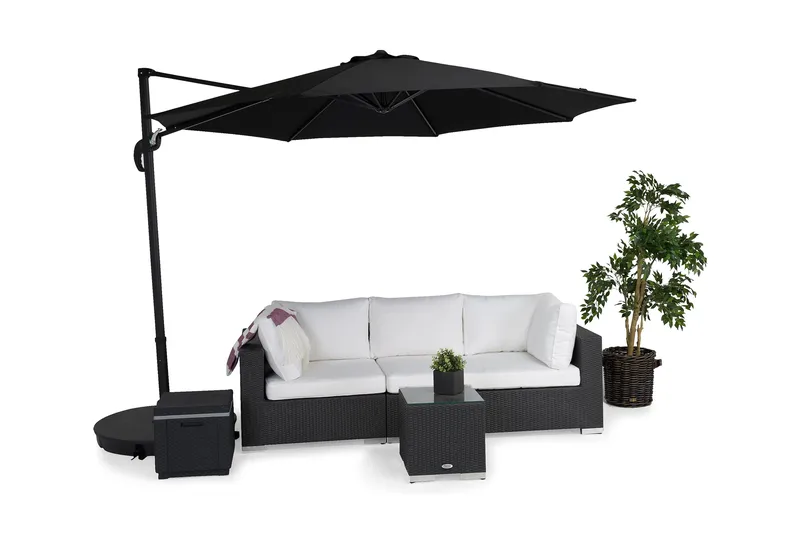 Vienna Parasoll 300 cm - Grå/svart - Products - Utemöbler & utemiljö - Solskydd - Parasoll - Hängparasoll