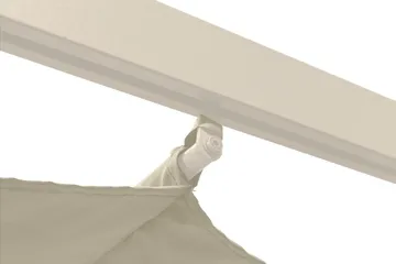 Porto Stor Pergola 4x3 m i aluminium med tak - Beige - Products - Utemöbler & utemiljö - Solskydd - Pergola