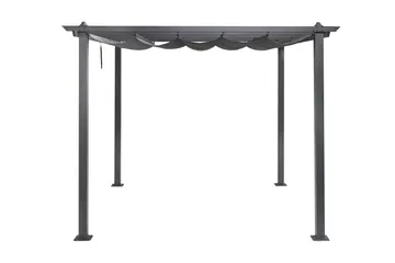 Porto Pergola 3x3 m i aluminium med tak för solskydd - Mörkgrå - Products - Utemöbler & utemiljö - Solskydd - Pergola