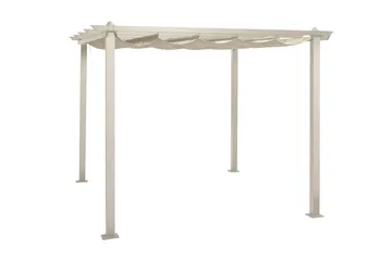 Porto Pergola 3x3 m i aluminium med tak för solskydd - Beige - Products - Utemöbler & utemiljö - Solskydd - Pergola