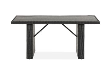 James Utebord 85x145 cm – Matbord utomhus i konstrotting med bordsskiva i Aintwood - Svart - Products - Utemöbler & utemiljö - Utebord & trädgårdsbord - Matbord utomhus