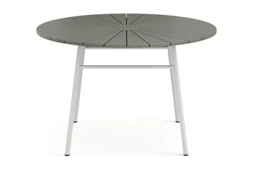 Tunis Runt Matbord utomhus 120 cm i aluminium metall - Grå/Vit - Products - Utemöbler & utemiljö - Utebord & trädgårdsbord - Matbord utomhus