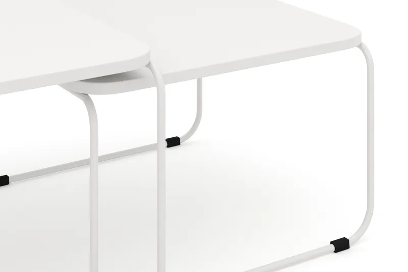 Usteryd Fyrkantigt satsbord utomhus 70x41x70 cm i stål / Metall - Beige - Products - Utemöbler & utemiljö - Utebord & trädgårdsbord - Loungebord & soffbord utomhus