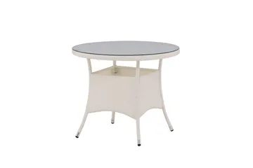 Volta Matbord Utomhus 90 Rund - Vit - Products - Utemöbler & utemiljö - Utebord & trädgårdsbord - Matbord utomhus