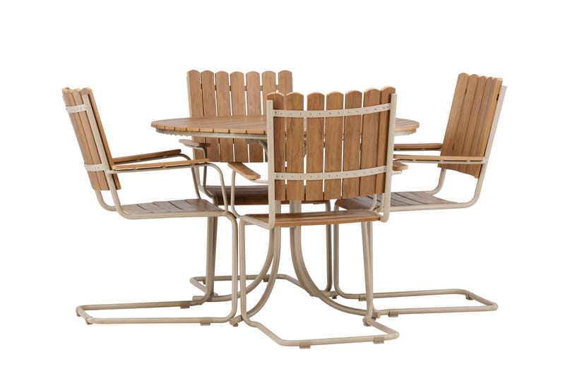 Holmsund Matgrupp Utomhus 4-sits - Beige - Products - Utemöbler & utemiljö - Utegrupp - Matgrupp utomhus