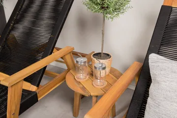 Little John Solsäng med Chania Bord Brun/Svart - Brun/Svart - Products - Utemöbler & utemiljö - Utegrupp - Cafegrupp & cafeset