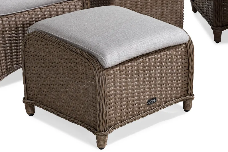 Marcus Caféset med 2 Reclinerfåtöljer Utomhus m Dyna - Natur - Products - Utemöbler & utemiljö - Utegrupp - Cafegrupp & cafeset