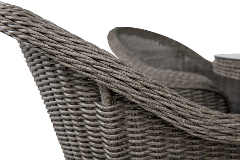 Marcus Matgrupp 140 Rund + 6 Light Fåtöljer m Dyna - Grå - Products - Utemöbler & utemiljö - Utegrupp - Matgrupp utomhus