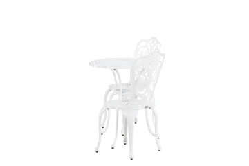 Nandin Matgrupp Utomhus + 2 Utestolar - Vit - Products - Utemöbler & utemiljö - Utegrupp - Cafegrupp & cafeset