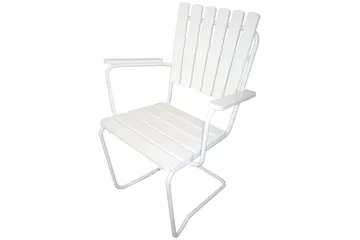 Vaxholm Matgrupp Utomhus Rund 100 cm + 4 Utestolar Vit - Products - Utemöbler & utemiljö - Utegrupp - Matgrupp utomhus