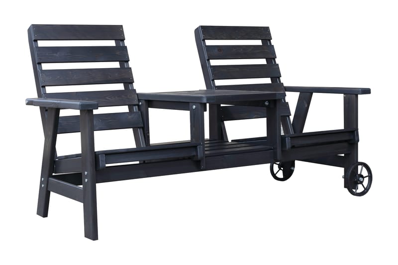 KIngdom Utebänk 177 cm - Svart - Products - Utemöbler & utemiljö - Utesoffa - Trädgårdsbänk & utebänk