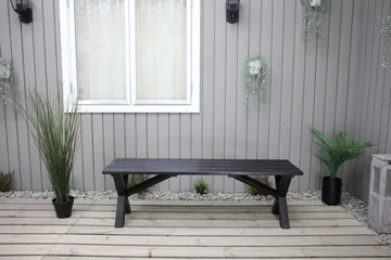 Lietinna Utebänk 140 cm - Svart - Products - Utemöbler & utemiljö - Utesoffa - Trädgårdsbänk & utebänk