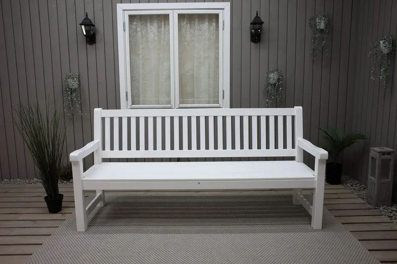 Rimforsa Trädgårdssoffa - Vitlaserad Furu - Products - Utemöbler & utemiljö - Utesoffa - Trädgårdssoffa