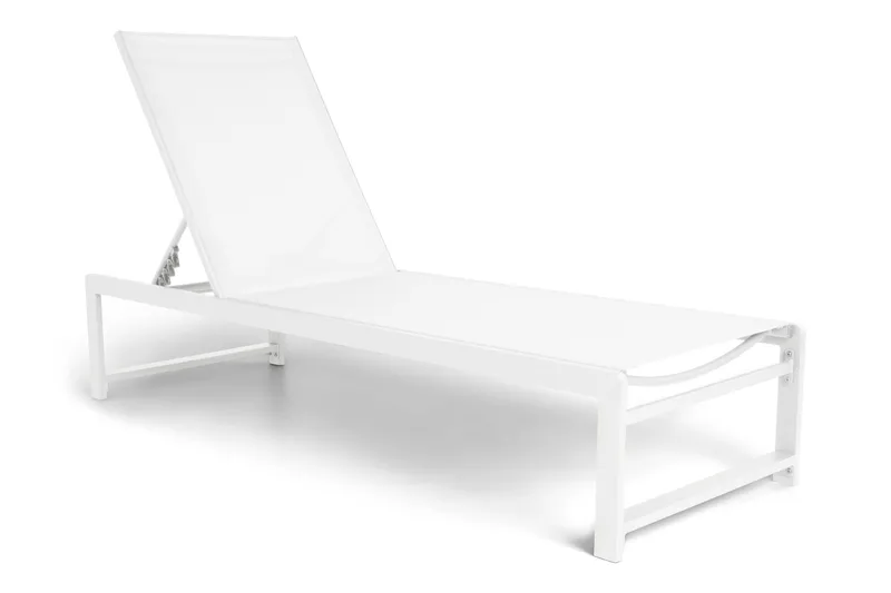 Sanna Solsäng Med Justerbart Ryggstöd, Vit