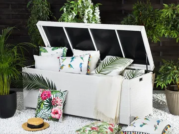 Modena Dynlåda 158 cm - Vit - Products - Utemöbler & utemiljö - Utomhusförvaring - Dynförvaring - Dynbox & dynlåda